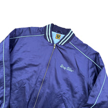 Load image into Gallery viewer, XL Human Made Purple Satin Varsity Jacket