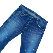 Load image into Gallery viewer, 36" x 34" XL Bape Splatter Ape Head Boot Cut Denim Jeans
