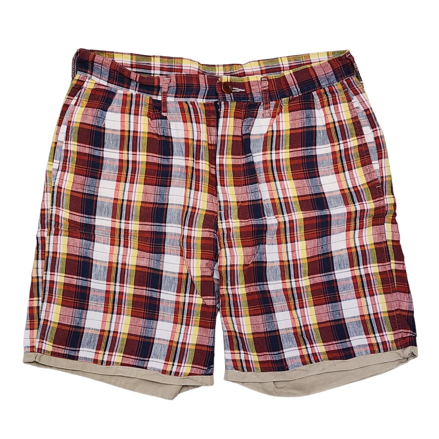 M KAPITAL Shorts Linen Madras PLAID