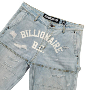 36x34 Billionaire Boys Club Jeans Front Print Light Wash Denim