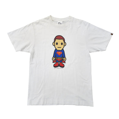 M Bape Tee DC Comics Superman WHITE