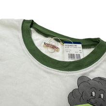 Load image into Gallery viewer, L Kapital Ringer Tee Thunder Conifer WHITE GREEN