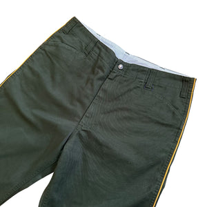 36" Waist XL Bape 90s Orange Lined Green Chino Pants
