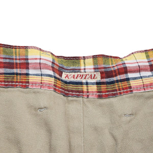 M KAPITAL Shorts Linen Madras PLAID