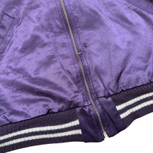 Load image into Gallery viewer, XL Human Made Purple Satin Varsity Jacket