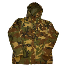 Load image into Gallery viewer, XL Vintage US Military BDU Rain Jacket Green Camo