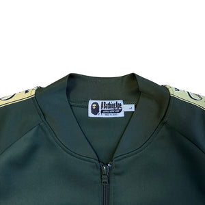 L Bape Green Shark Lined Track Jacket