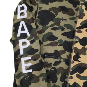 Bape Hoodie Full-Zip Split ABC Green Yellow