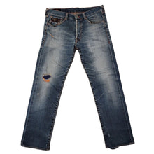 Load image into Gallery viewer, 32x29 Evisu Jeans Small Wings Zip Pockets Denim ORANGE