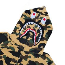 Load image into Gallery viewer, XL Bape Hoodie 1st Camo Shark Face WGM YELLOW