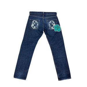 M 32" x 32" Billionaire Boys Club Money Patch Raw Denim