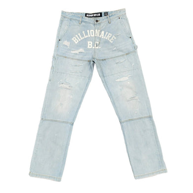 36x34 Billionaire Boys Club Jeans Front Print Light Wash Denim