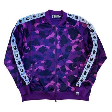 L Bape Purple Camo Lined Track Jacket