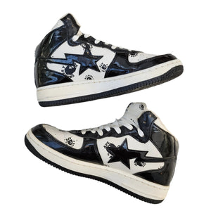 9 A Bathing Ape Bape Sta Mid BLACK WHITE