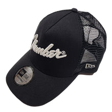 Load image into Gallery viewer, Number (N)ine Trucker Hat Fender 9 BLACK WHITE