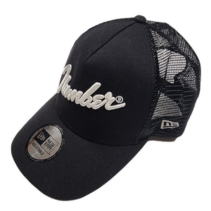 Number (N)ine Trucker Hat Fender 9 BLACK WHITE