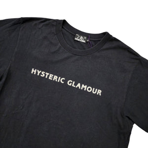 M Hysteric Glamour Tee Small Chest Logo BLACK WHITE