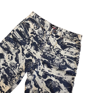 32" Supreme x Hysteric Glamour Cars Baggy Jeans