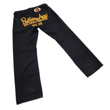 Load image into Gallery viewer, M Bape Jeans Champion Logo Ape Head Denim BLACK GOLD