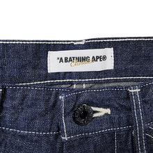 Load image into Gallery viewer, M Bape Jean Shorts White Stitching Boot-Cut Denim