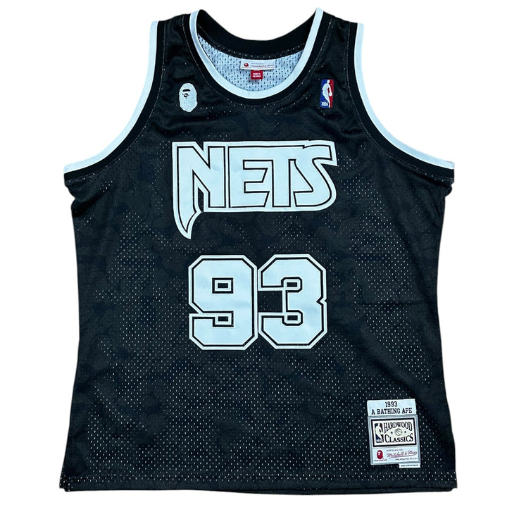 XL Bape Brooklyn Nets Throwback Basketball Jersey