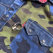 Load image into Gallery viewer, XL Levi's® X Bape Denim Multi Camo Trucker Jacket