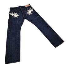 Load image into Gallery viewer, S Bape Jeans White Flame Sta Pockets DENIM