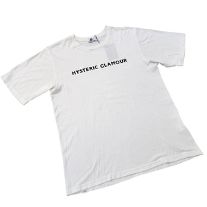 M Hysteric Glamour Tee Chest Logo WHITE BLACK