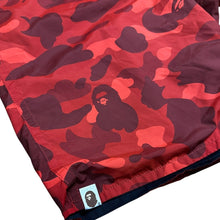 Load image into Gallery viewer, 38" Waist XXL Bape Red Camo Reversible College Logo Shorts