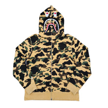 Load image into Gallery viewer, XL Bape Hoodie 1st Camo Shark Face WGM YELLOW