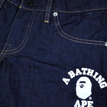 Load image into Gallery viewer, XS Bape Jeans WMNS College Logo Bape Sta Pockets Denim Archive