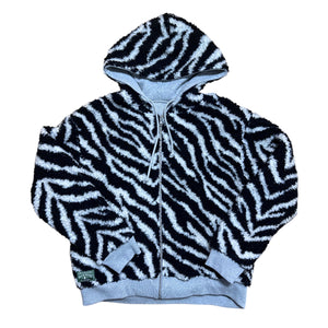 M Denim Tears Reversible Zebra Fleece Hoody