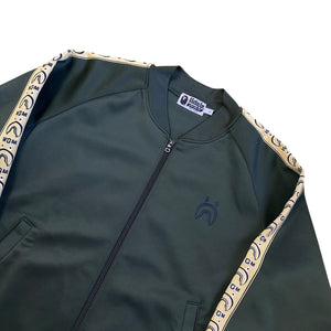 L Bape Green Shark Lined Track Jacket