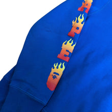 Load image into Gallery viewer, M Bape Royal Blue Flame Crewneck Sweater