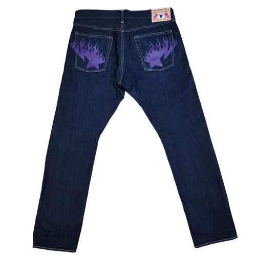 L Bape Jeans Double Purple Sta Flames Pockets Denim Archive