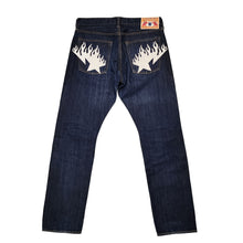 Load image into Gallery viewer, S Bape Jeans White Flame Sta Pockets DENIM