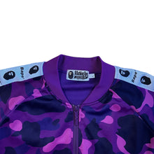 Load image into Gallery viewer, L Bape Purple Camo Lined Track Jacket