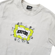 Load image into Gallery viewer, L Ice Cream Tee Cartoon Explosion WHITE NEON