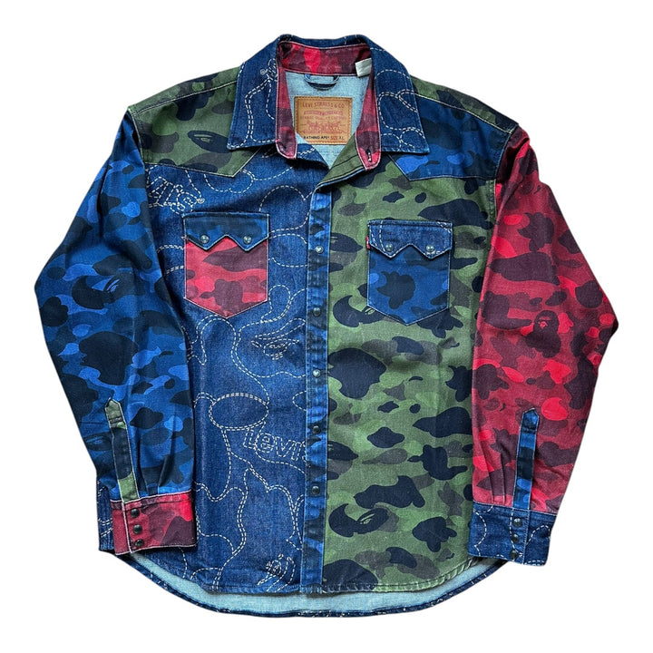 XL Levi's® X Bape Denim Multi Camo Trucker Jacket