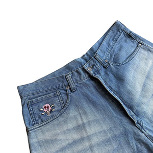 L 34” Waist Ice Cream Jean Short Cones & Bones