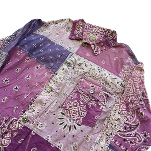 5 Kapital Tee Gauze Bandana Patchwork Shirt Jacket PURPLE