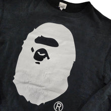 Load image into Gallery viewer, L Bape Crewneck Big Ape Head OG Nigo Era BLACK WHITE