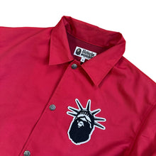 Load image into Gallery viewer, M Bape NYC Exclusive Red Coach Jacket