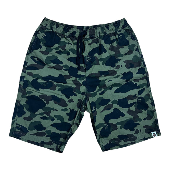 XL 36 Waist Bape Green Camo Nylon Shorts