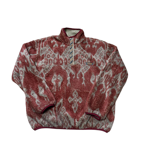 L Kapital Java Kasuri Zip Fleece Pullover