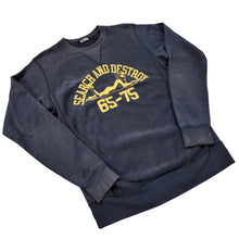 Load image into Gallery viewer, L Hysteric Glamour Crewneck WMNS Search &amp; Destroy NAVY YELLOW