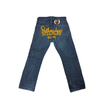 Load image into Gallery viewer, M 32&quot; x 32&quot; Bape Jeans Embroidered Champion Logo  Denim