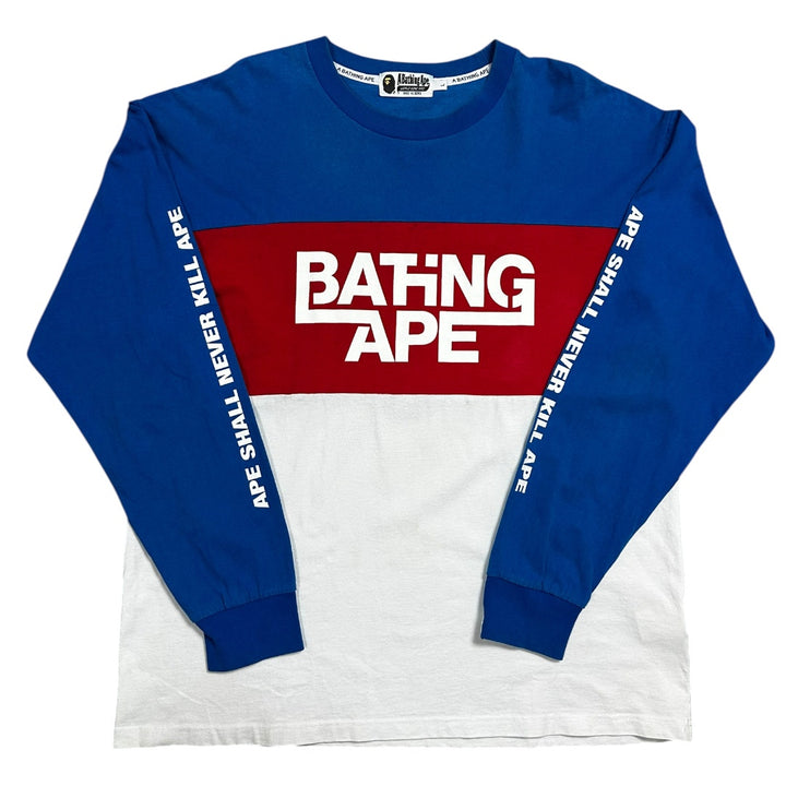L Bape BMX Factory Tri Color Long Sleeve