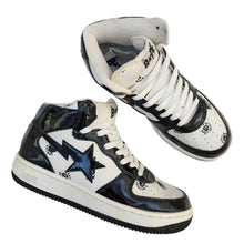 Load image into Gallery viewer, 9 A Bathing Ape Bape Sta Mid BLACK WHITE