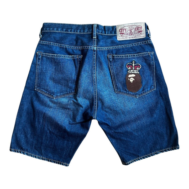 M 32 Waist Bape Jean Shorts King Ape